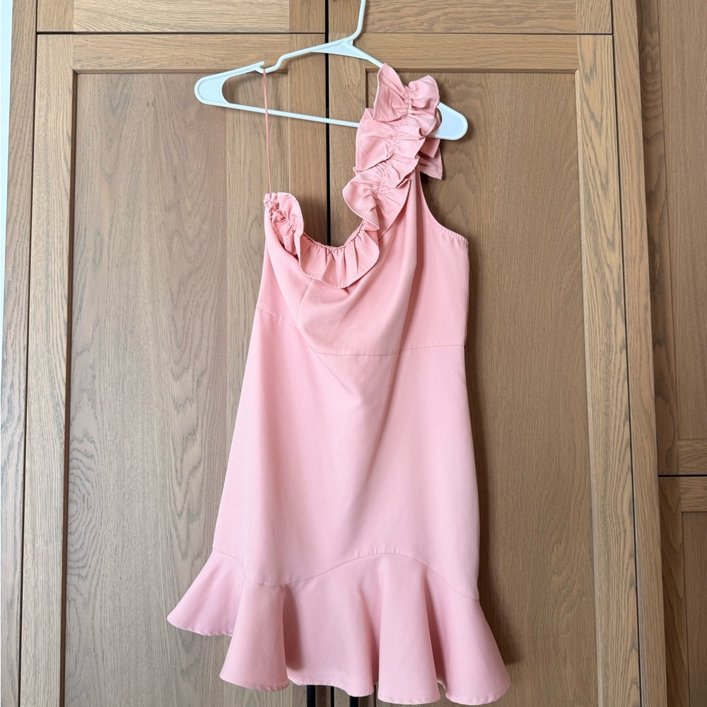 Pink Ruffled Women’s Dress